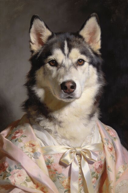 Mother's Day Pet Portrait Gift portrait example 2